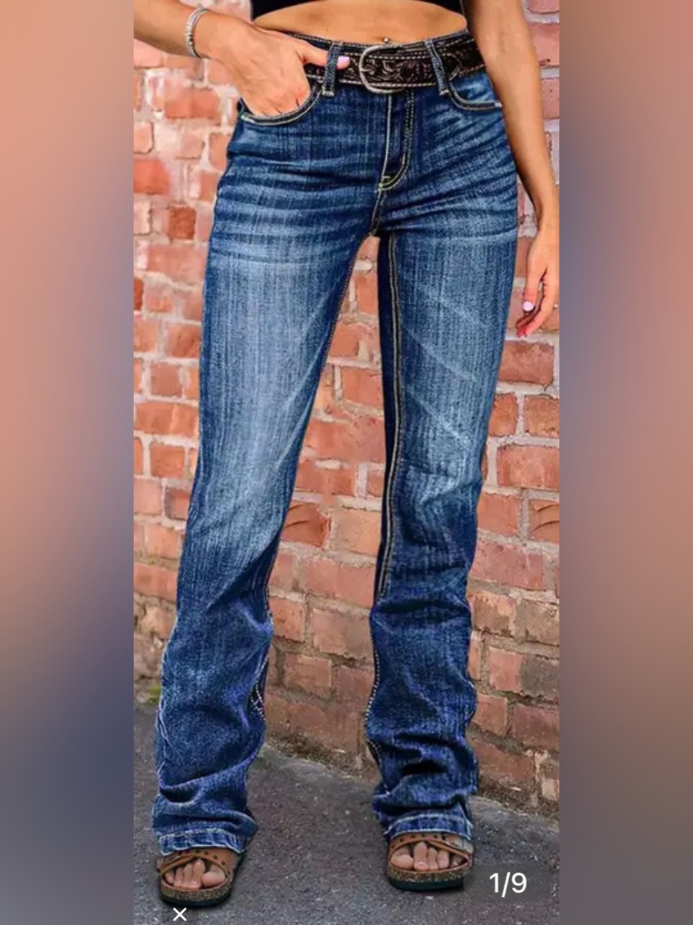 Flamingals Wash High Waist Bootcut Jeans